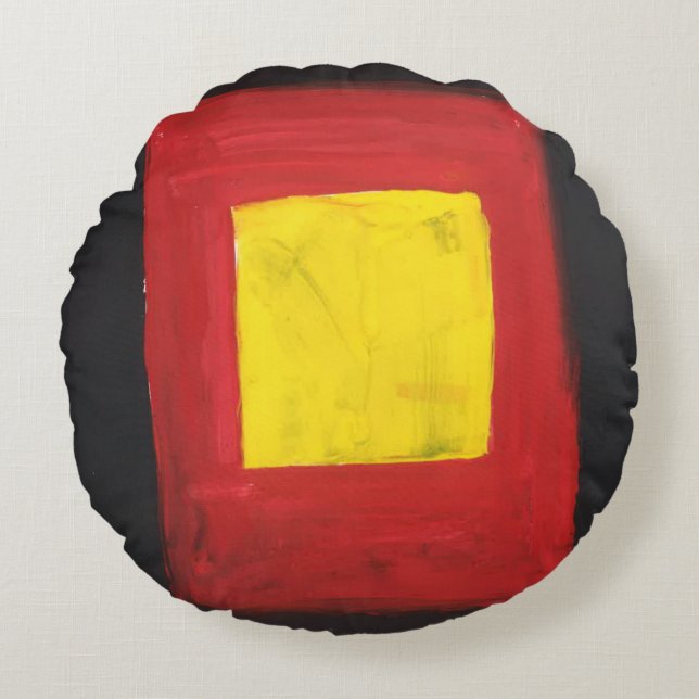 Coussin rond Love design. (Devant)