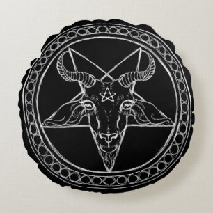 Coussin rond noir de Phillip