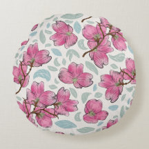 Coussin rond Orchidée Rougeoyante – Vibe Petal Par