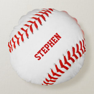 Coussin rond personnalisé de base-ball