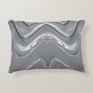 Coussin rond platine argent