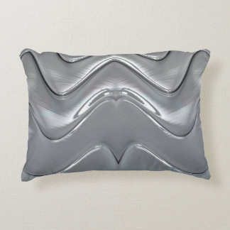 Coussin rond platine argent