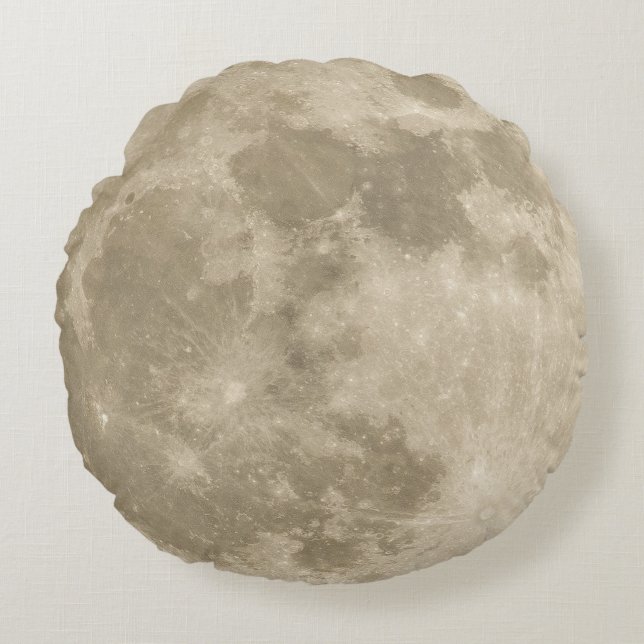Coussin rond Pleine lune et Éclipse solaire (Devant)
