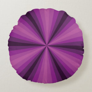 Coussin rond pourpre d'illusion optique