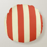 Coussin rond rayé de rétro chapiteau
