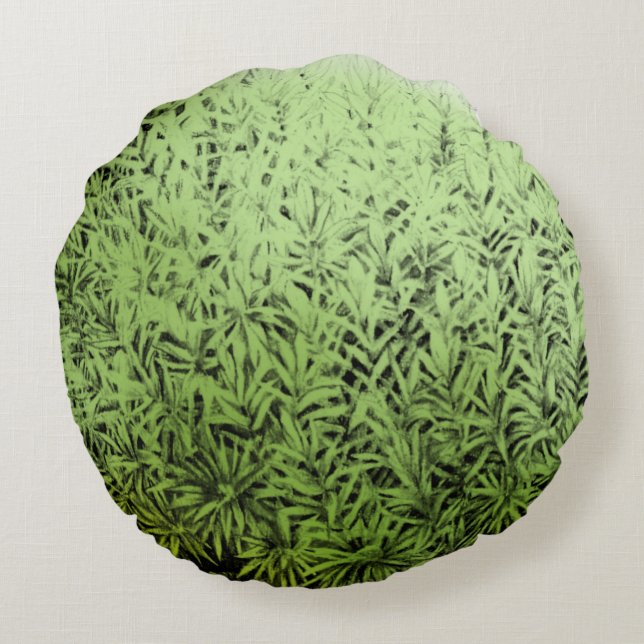 Coussin rond vert de la balle de mousse (Dos)