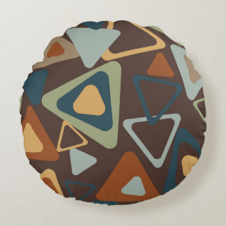 Coussin ronde Avec Triangles Modernes Du Milieu Du