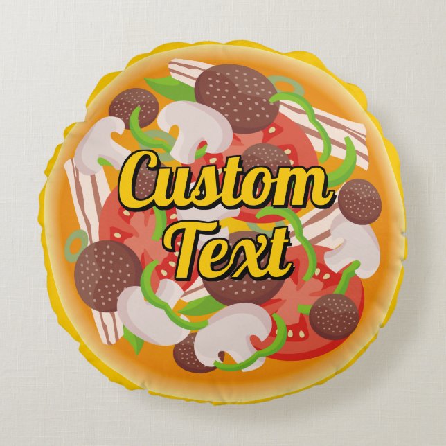 Coussin ronde pizza (Devant)