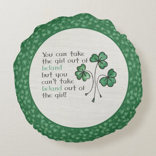 Coussin ronde Shamrock verte (Dos)