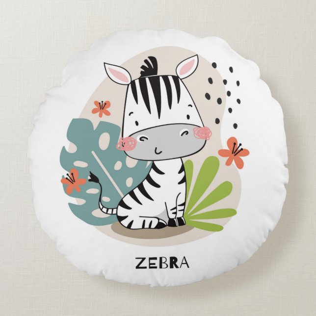 Coussin ronde Zebra (Devant)