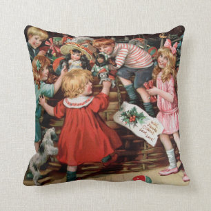 Coussin Rosa C. Petherick : Le panier de Noël