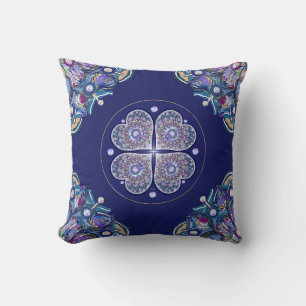 Coussin Rosace bleue