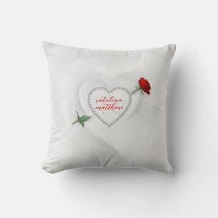 Coussin Rose à travers l'oreiller du coeur