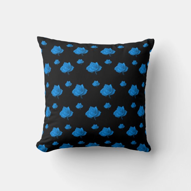Coussin Rose bleu (Recto)