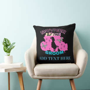 Coussin Rose Bleu & Noir Mère Maman Maman Maman De La Sall