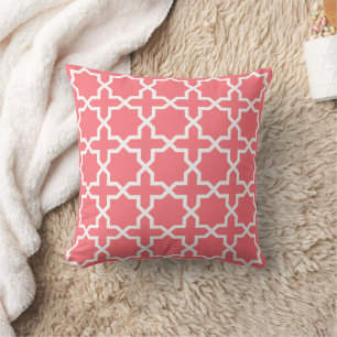 Coussin Rose Blush HUGHT STAR Motif marocain