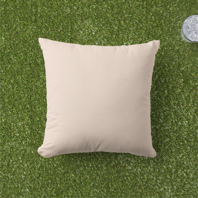 Coussin Rose Champagne Uni  (Herbe)