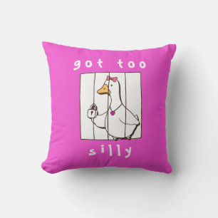 Coussin Rose Chaude Canard Drôle Devenu Trop Ridicule