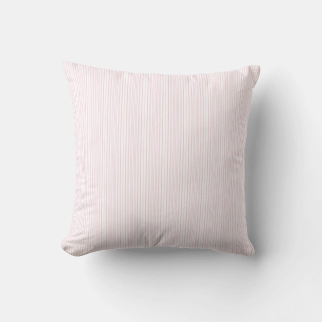 Coussin rose chic d'accent de rayure (Recto)