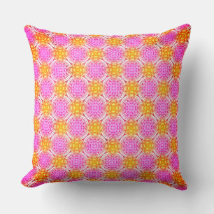 Coussin Rose clair et jaune doré