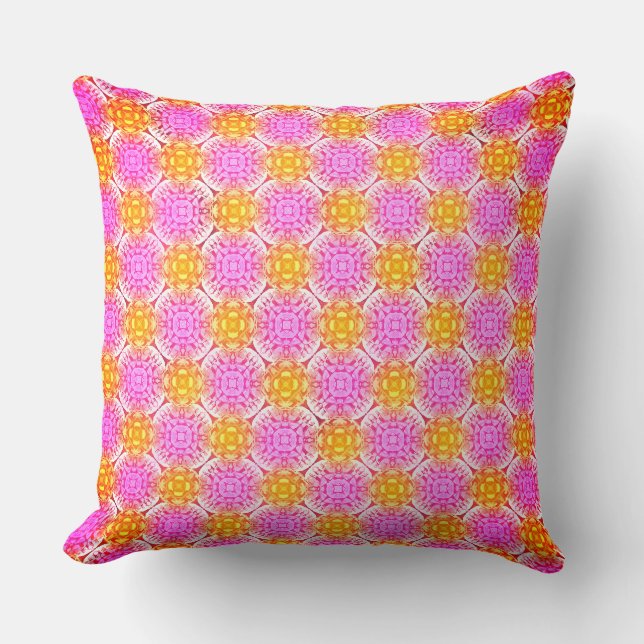 Coussin Rose clair et jaune doré (Recto)
