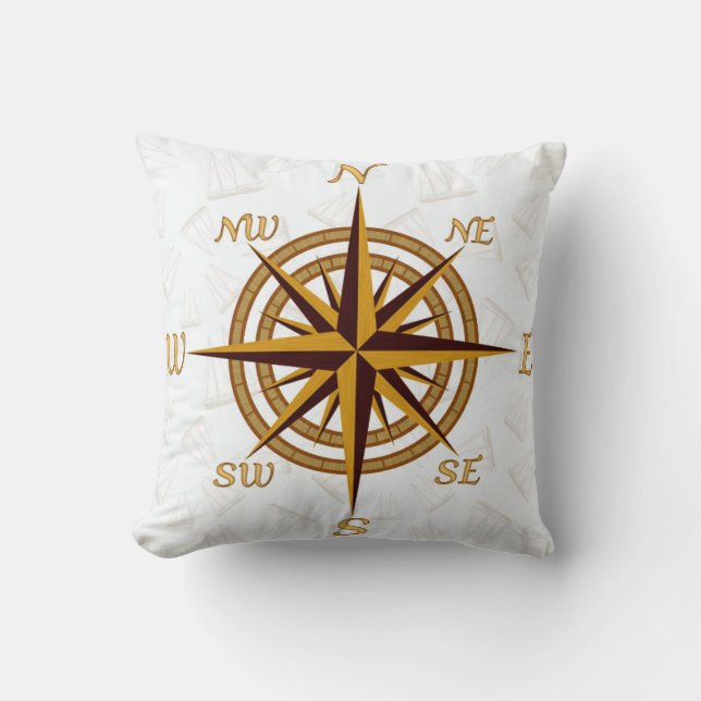 Coussin Rose Compass (Recto)