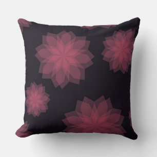 Coussin Rose, cool, tendance, abstraction de fleurs modern