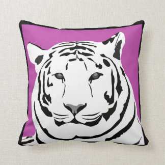 Coussin rose couleur cerise de jet de tigre
