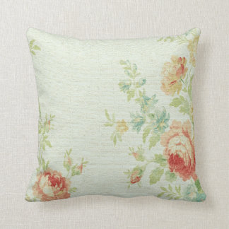 Coussin Rose Coussin-Pâle/pêche de chou de jet vintage de