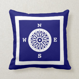 Coussin Rose de boussole nautique