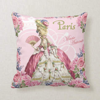 Coussin rose de cadre de roses de Marie Antoinette