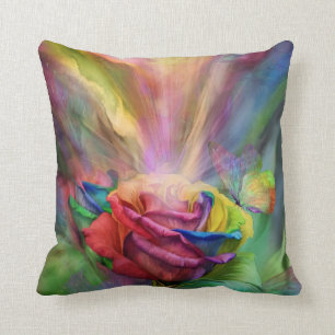 Coussin rose de décorateur d'art de guérison