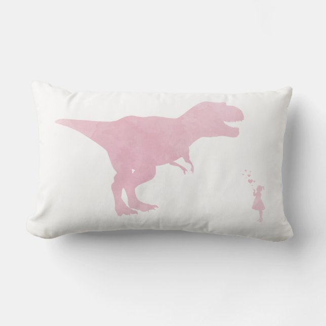 Coussin rose de dinosaure - décor de crèche de (Recto)