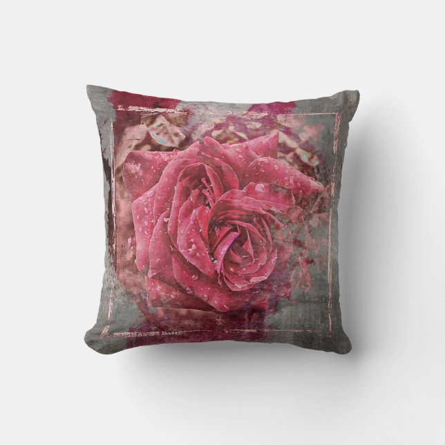 Coussin Rose de rose (Recto)
