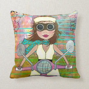 Coussin rose de scooter