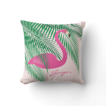 Coussin rose du Flamant rose du gingembre