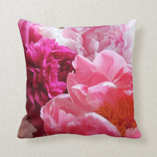 Coussin rose et blanc de la pivoine 2-Sided