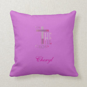 Coussin Rose et pourpre pour le carreau croisé