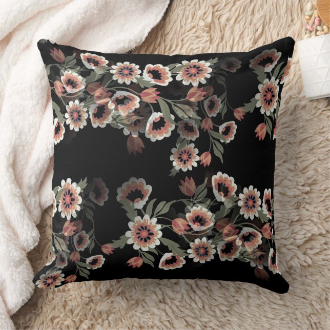 Coussin Rose et vert doux d'inspiration baroque (Couverture)