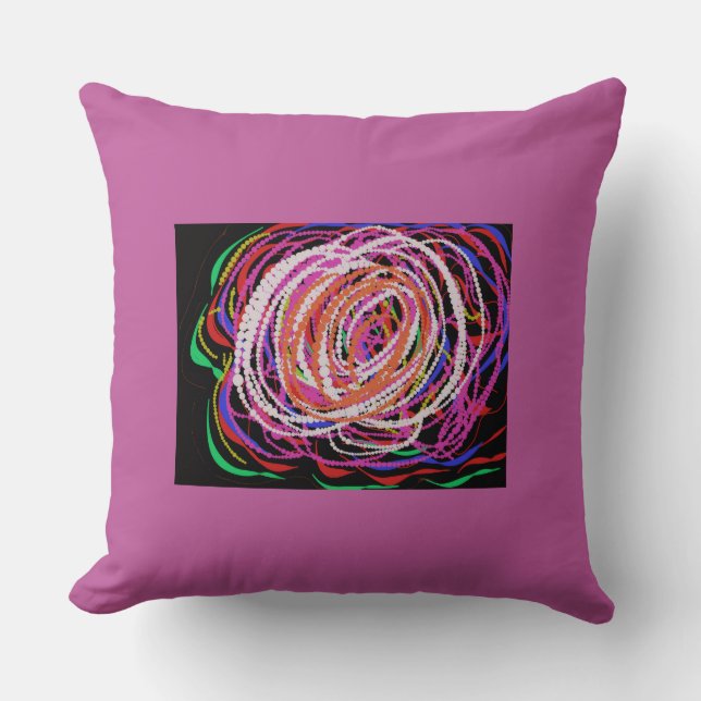 Coussin Rose Farfelue (Recto)