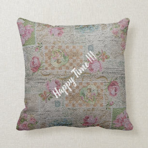 Coussin Rose Florale Vintage Moderne Luxe