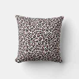 Coussin Rose Gold Black Empreinte de léopard cheetah tenda