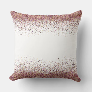 Coussin Rose Gold Glitter Ombre Élégant Confettis Tombe 