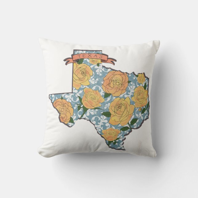 Coussin Rose jaune du Texas  (Recto)
