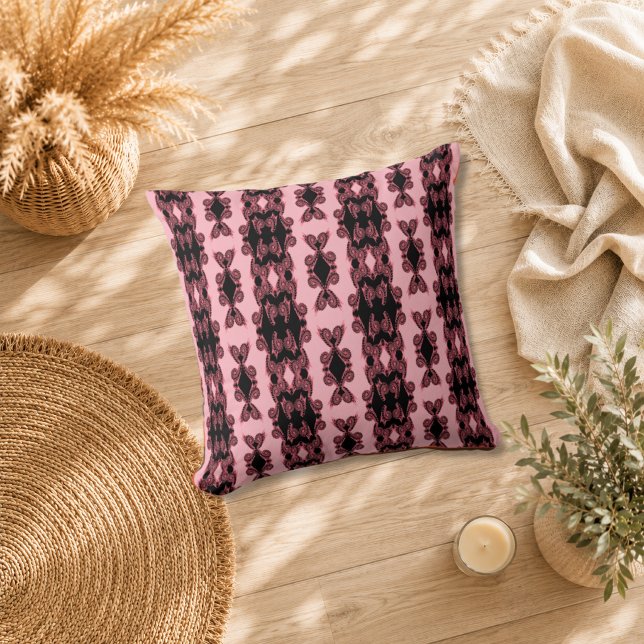 Coussin Rose Noir (Créateur téléchargé)