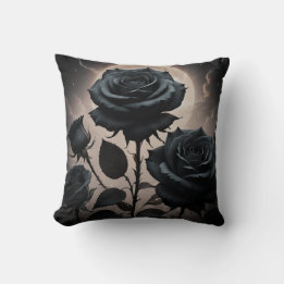 Coussin Rose noir