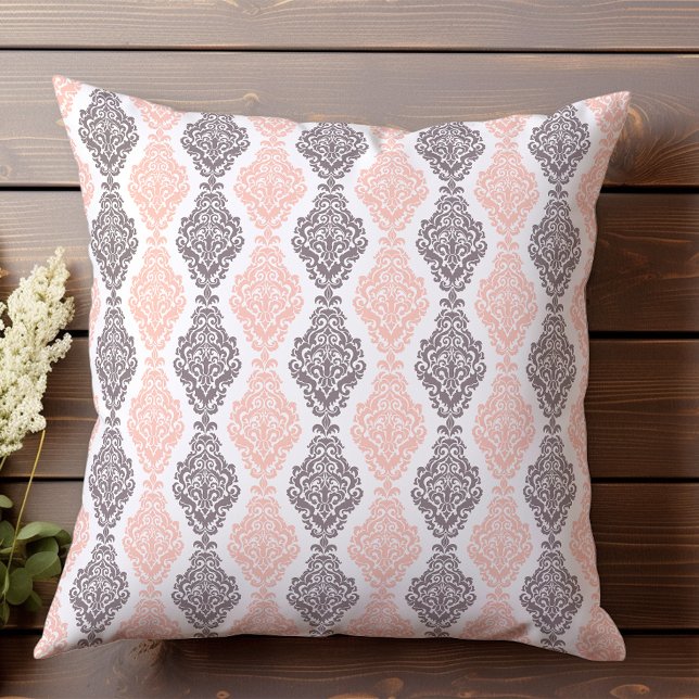 Coussin Rose Pâle et Gris (Créateur téléchargé)