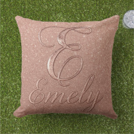 Coussin Rose personnalisé Parties scintillant Gold Design 