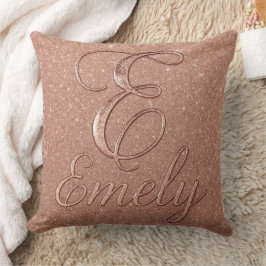 Coussin Rose personnalisé Parties scintillant Gold Design 