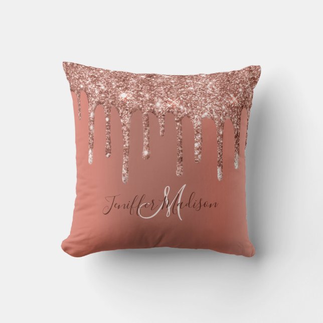 Coussin Rose personnalisé Parties scintillant Gold Drivers (Recto)